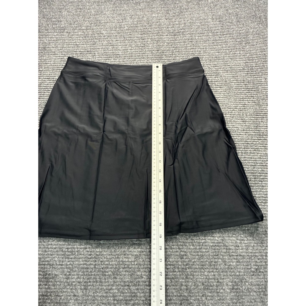 Womens Black Athletic Swim Skort XL Built-in Shorts Nylon Lycra UPF 50+ Skirt - Picture 4 of 5